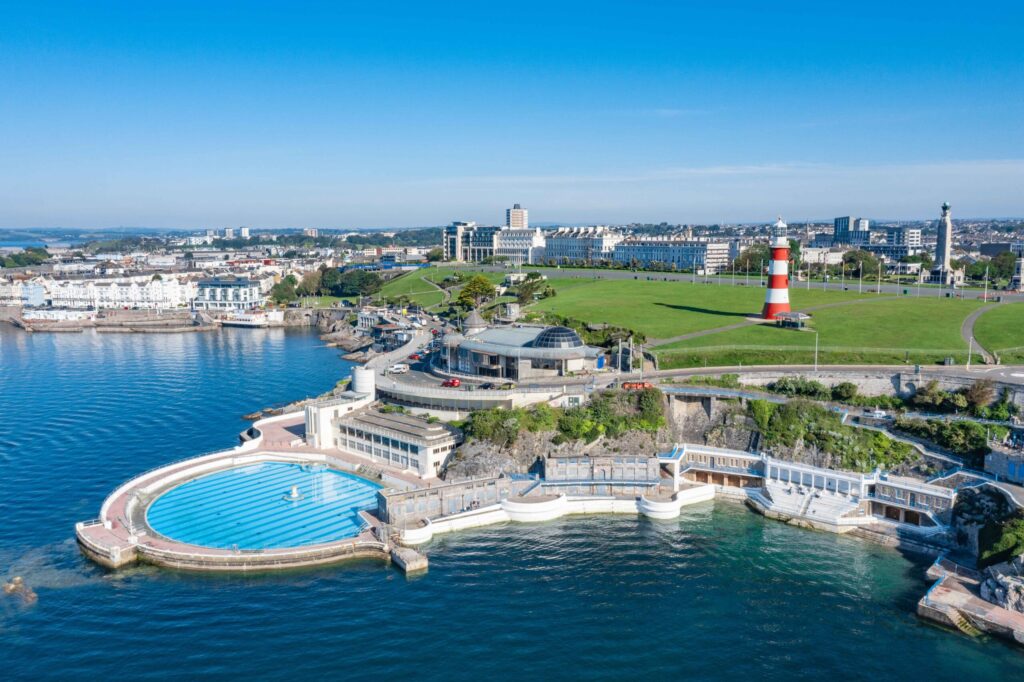 Things To Do in Plymouth: Tinside Lido Aerial View